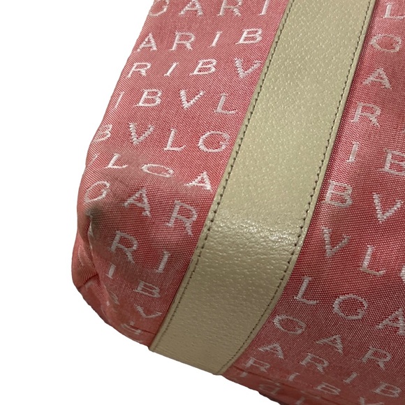 Bvlgari Pink Canvas w/ Cream Leather Handles - Picture 4 of 15